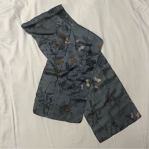 Silk beaded floral scarf